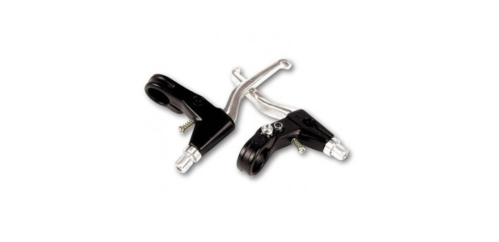 PAR MANETAS COMET TEKTRO 3 DEDOS MTB PLATA